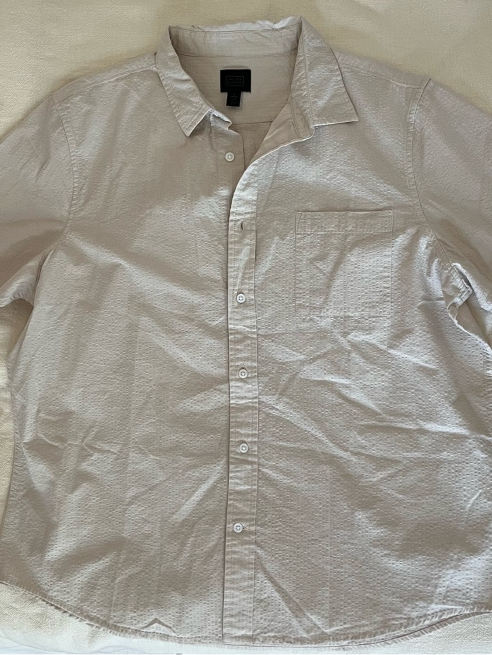 14th & Union Men's White Textured Button-Down Shirt